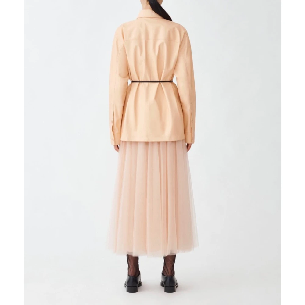 Fabiana Filippi Midi tule rok met elastische taille Pink Dames