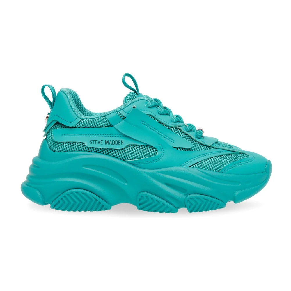 Steve Madden Low-Profile Sneakers met Veters Dames Schoenen Groen