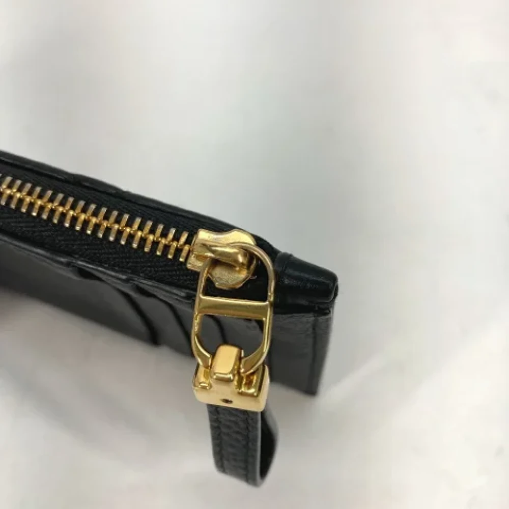 Dior Vintage Pre-owned Leather wallets Black Dames