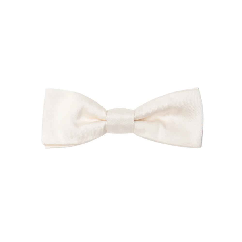 Dolce & Gabbana Men's White Bow Ties, One Size, Silk Butterfly Blouse