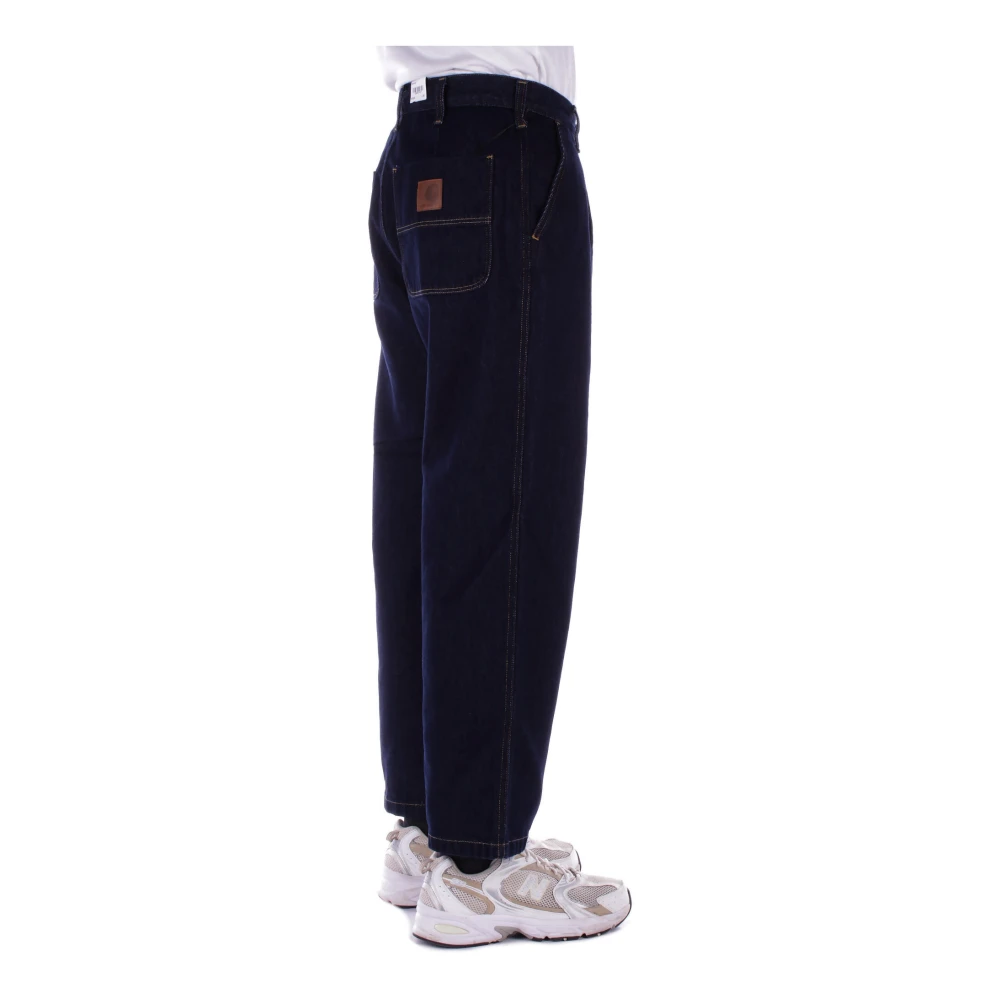 Carhartt WIP Logo Achterkant Rits Jeans Black Heren