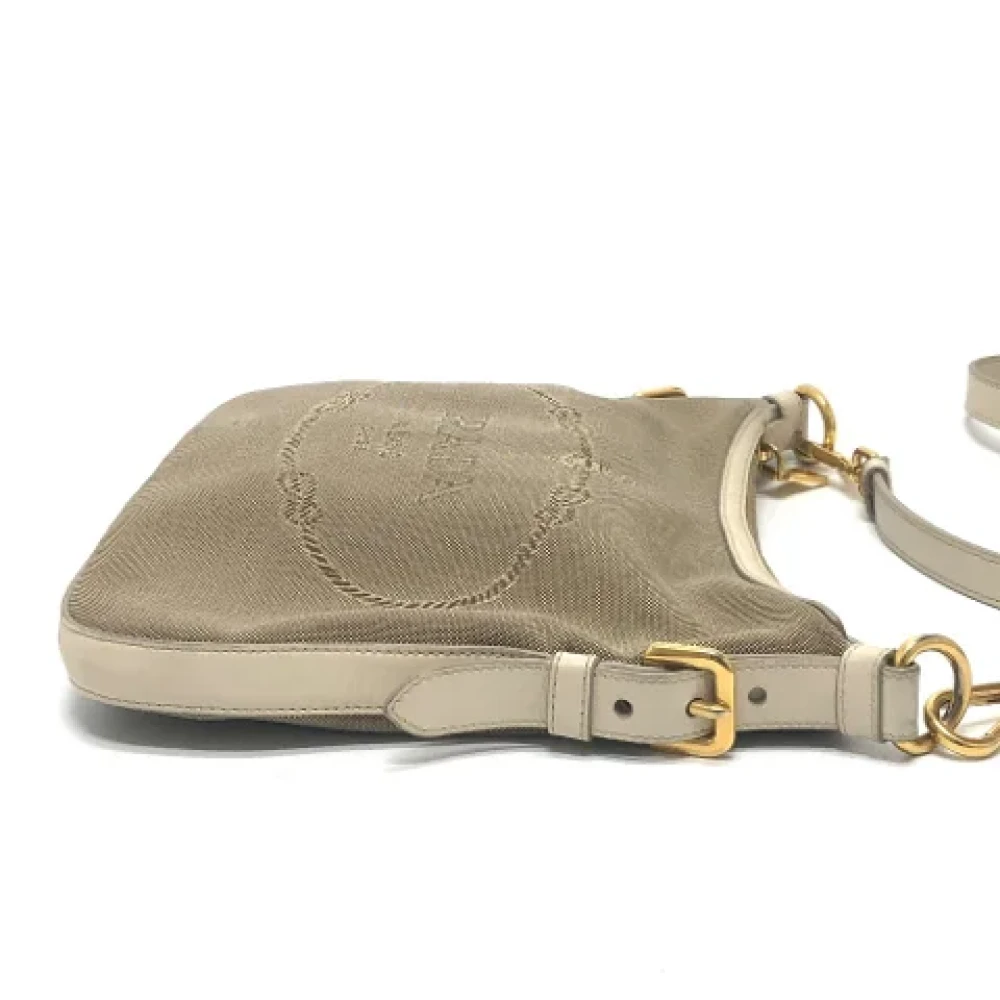 Prada Vintage Pre-owned Fabric prada-bags Beige Dames