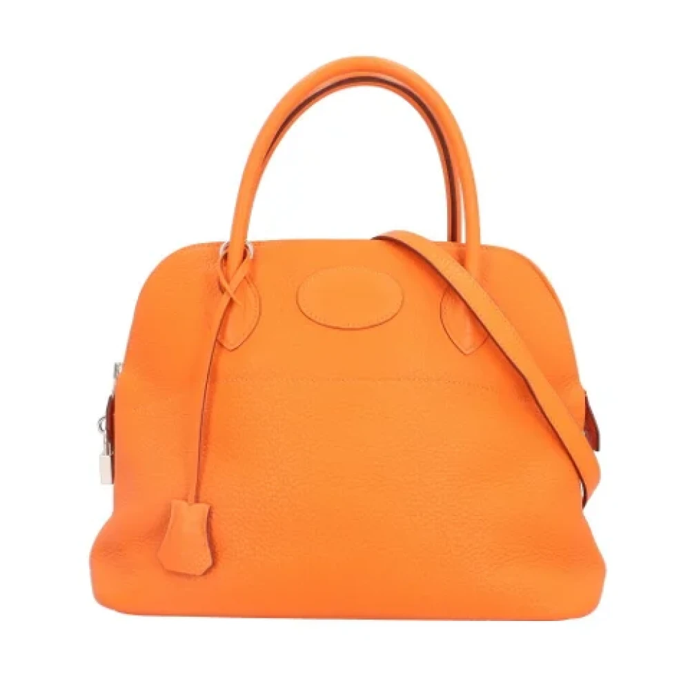 Hermès Vintage Pre-owned Fabric shoulder-bags Orange Dames