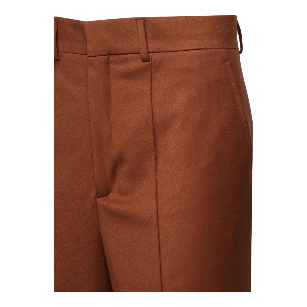 Nineminutes Bruine Flared Suède Broek Brown Dames