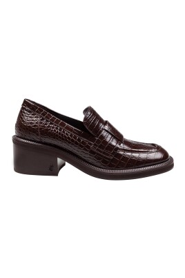 crocodile-print-leather-loafer-chocolate-color