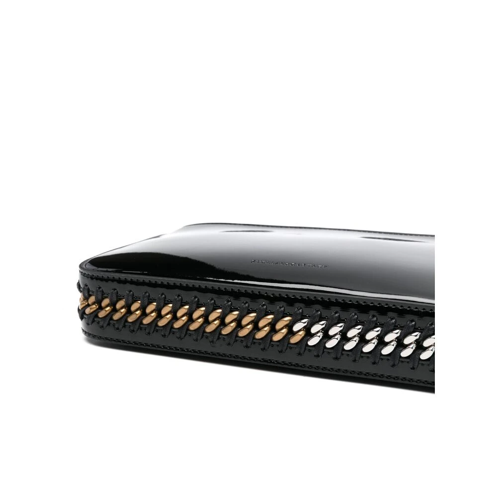 Stella Mccartney Zwarte Leren Schoudertas met Ketting Black Dames