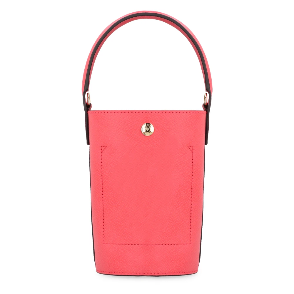 Longchamp Leren Bucket Bag met Snap Sluiting Red Dames