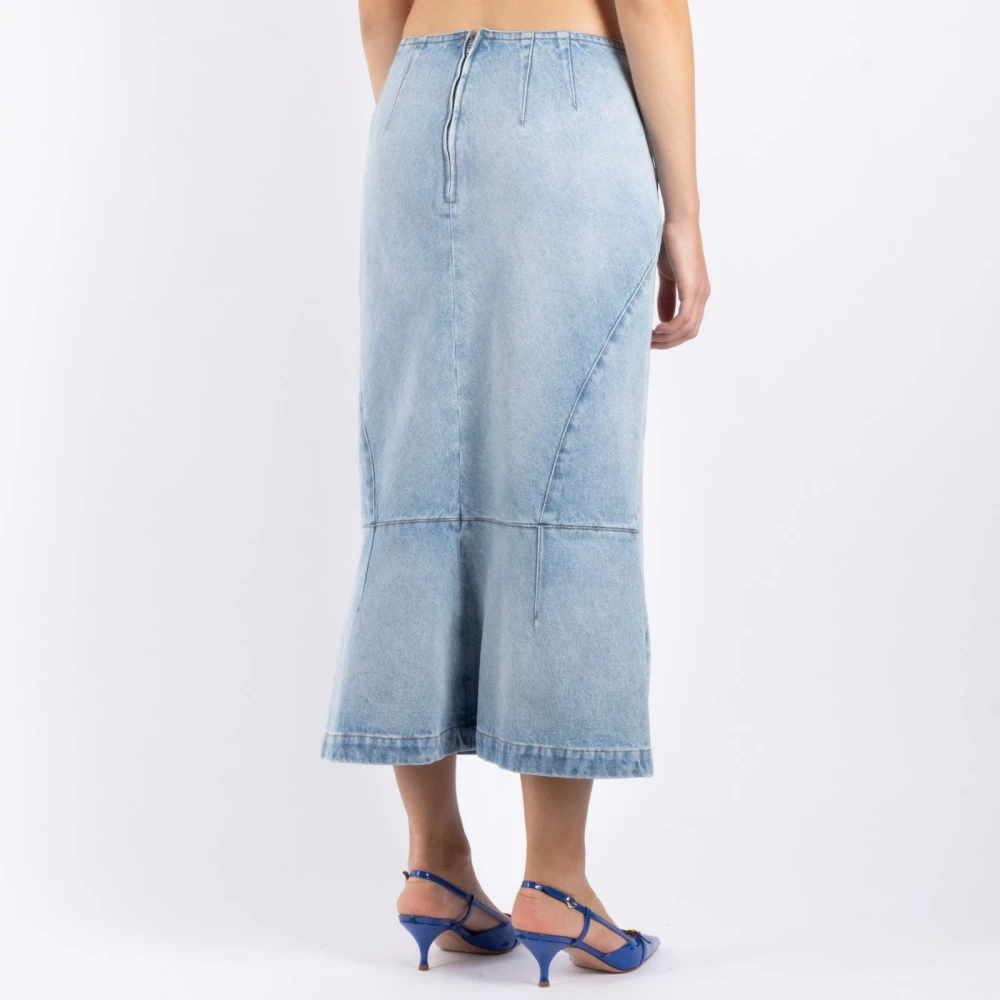 Dries Van Noten Denim Rok Gemaakt in Italië Blue Dames