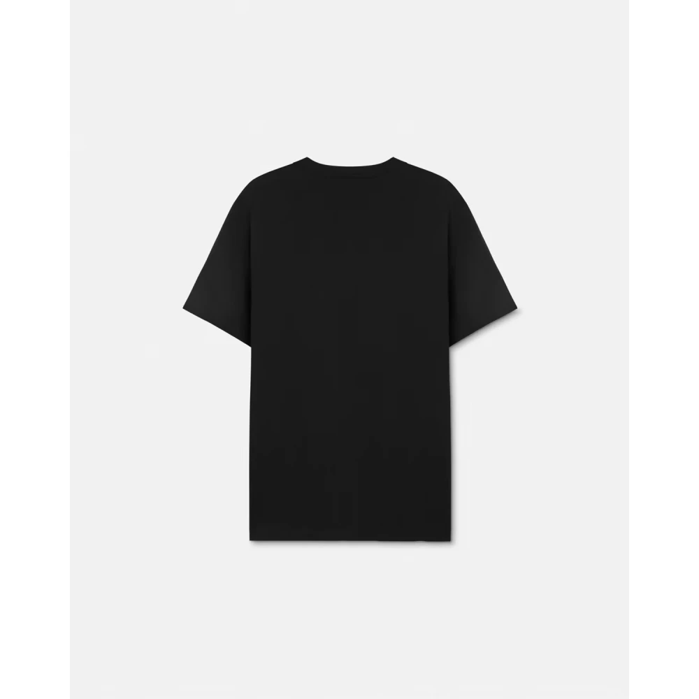Versace Jeans Couture Seizoens Tee met V-Embleem Print Black Heren
