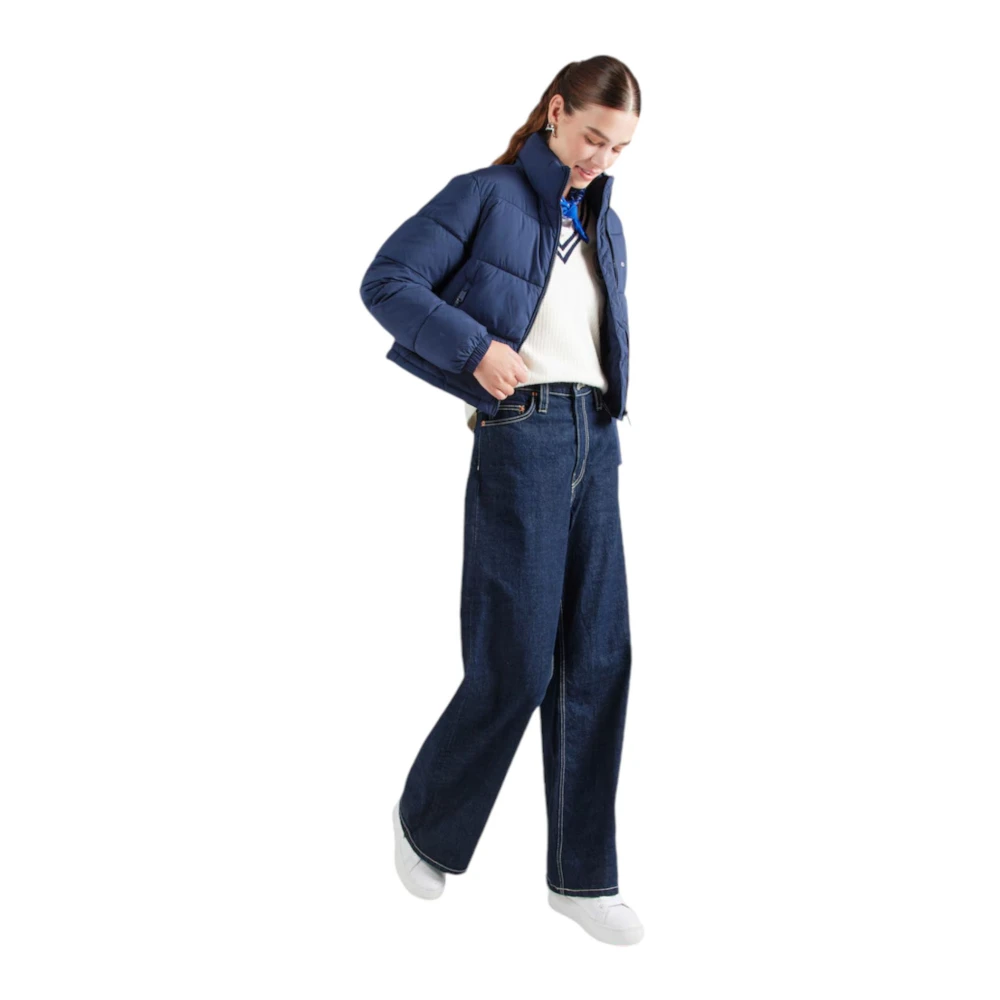 Tommy Jeans Korte Pufferjas Blue Dames