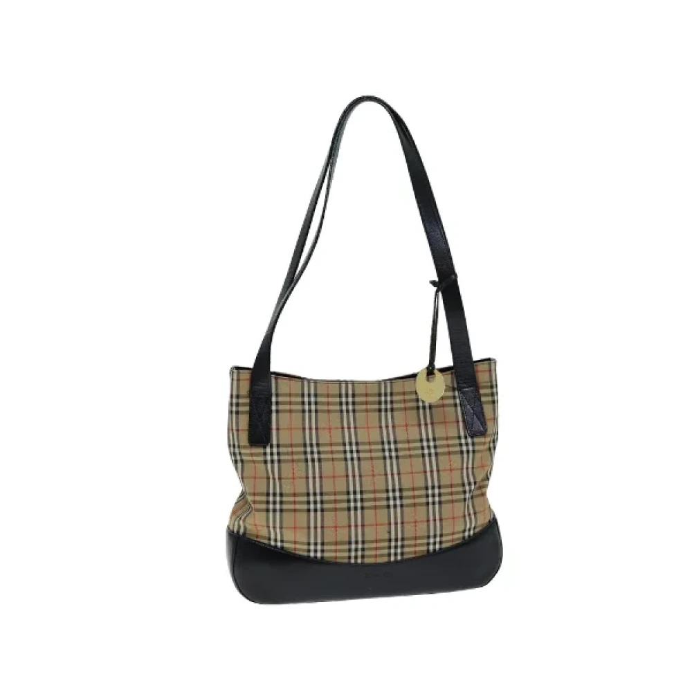 Burberry Vintage Pre-owned Canvas handbags Beige Dames