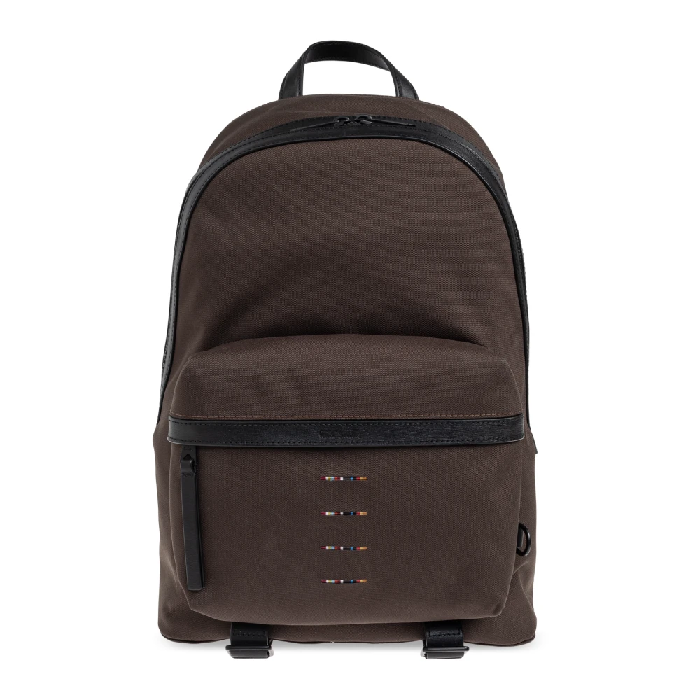 Paul Smith Mannelijk Bruin Signature Stripe Rugzak