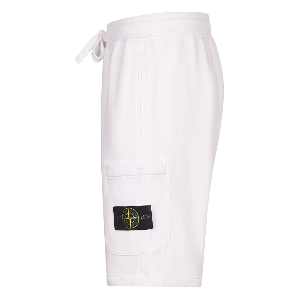 Stone Island Witte Korte Broek White Heren