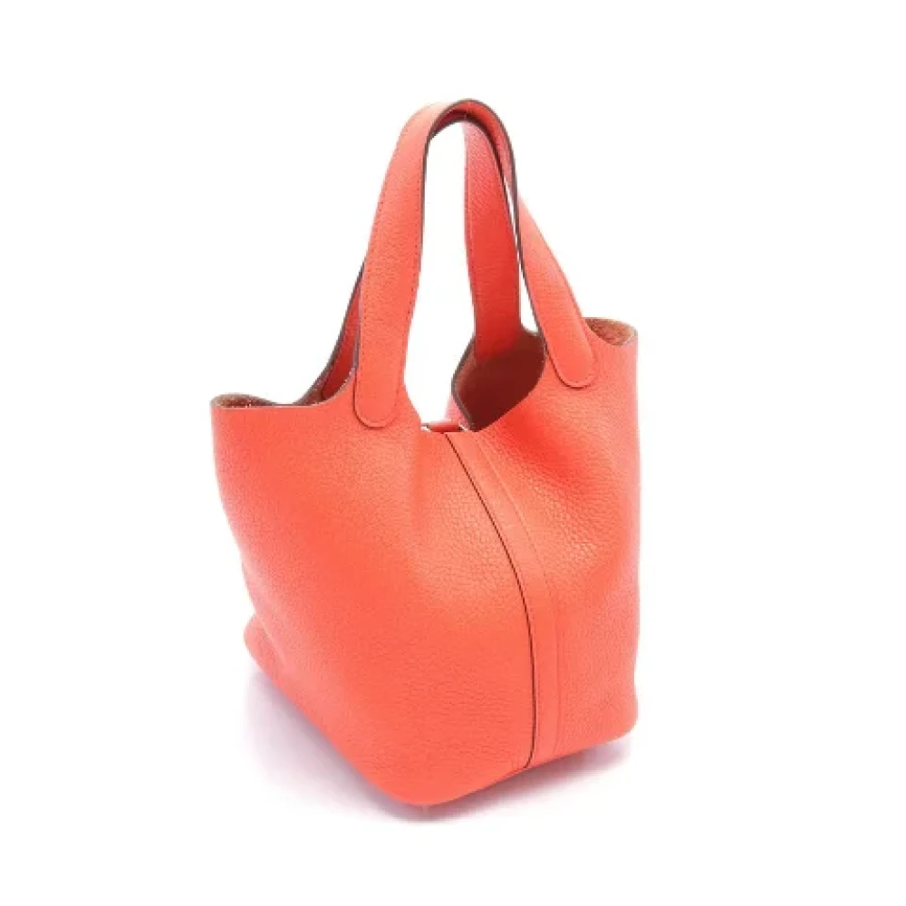 Hermès Vintage Pre-owned Leather handbags Orange Dames
