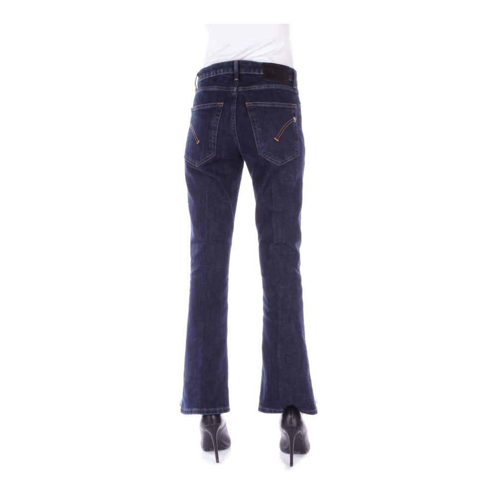 Dondup Denim Broek met Logo Achterkant Blue Dames
