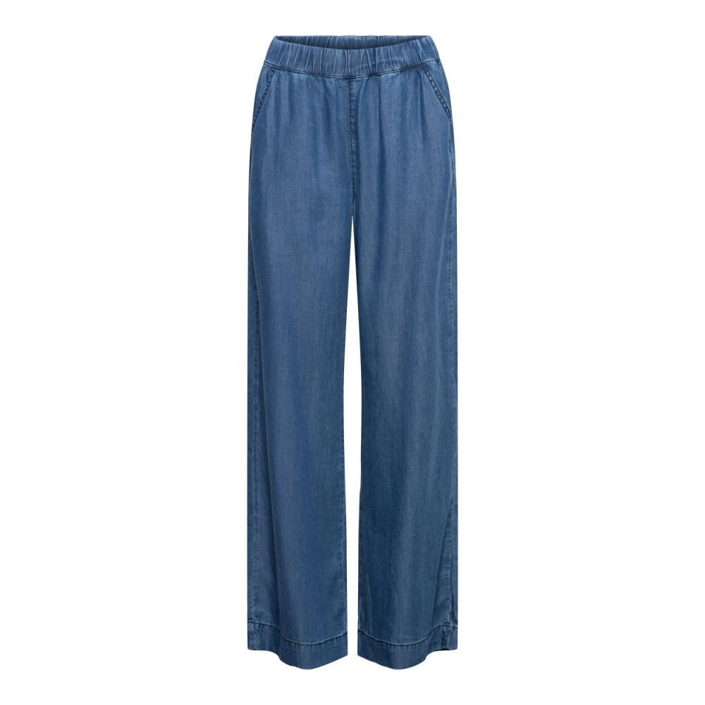 &Co Woman Wijde Broek Zomerse Stijl Blue Dames