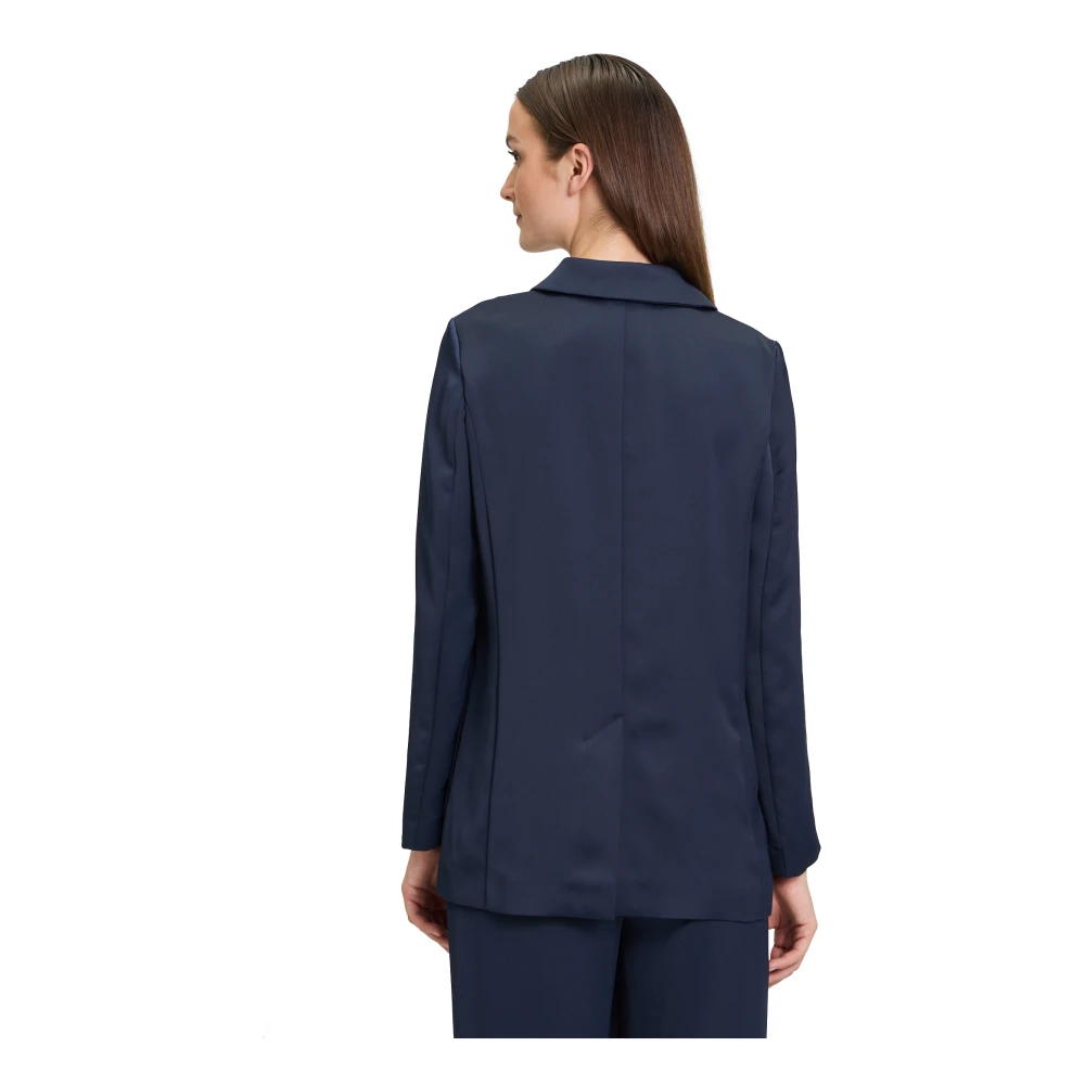 Vera Mont Klassieke Blazerjas met Zakken Blue Dames