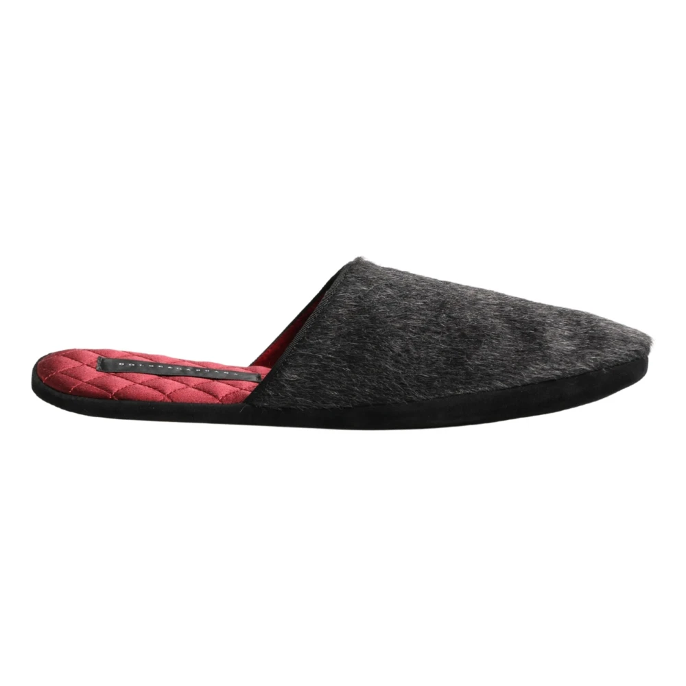 Dolce & Gabbana Men's Gray Slip-On Slippers - Slippers - 6 Uk - Shoes