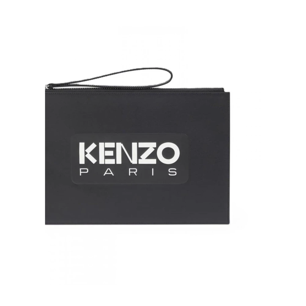 Kenzo Leren tassen Black Heren