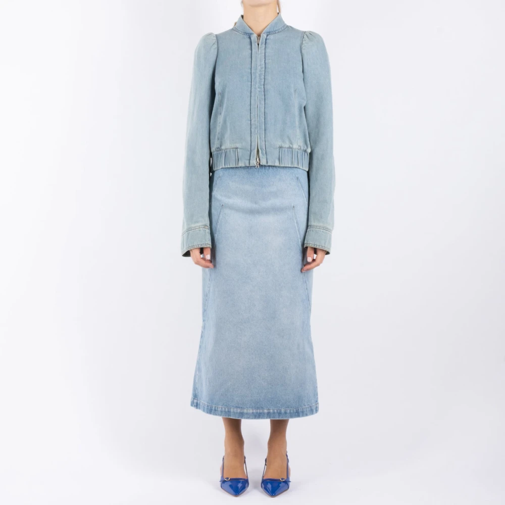 Dries Van Noten Denim Rok Gemaakt in Italië Blue Dames
