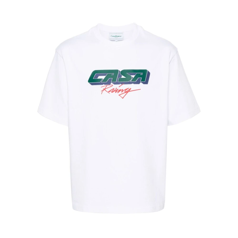 Casablanca Biologisch Katoenen Logo T-shirt White Heren