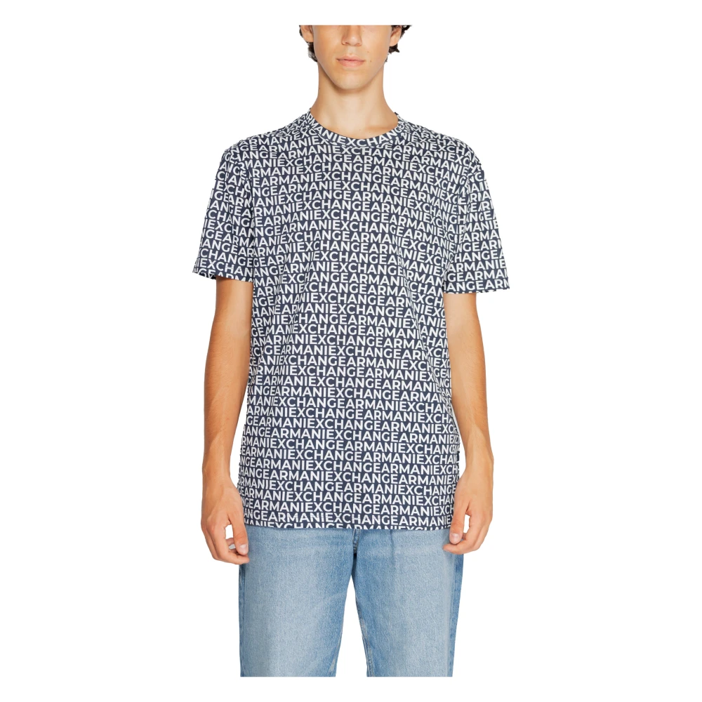 Armani Exchange Heren T-shirt Polo Herfst Winter Collectie Blue Heren