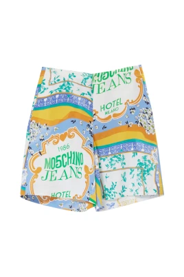 Kort Crepe Scarf Print Shorts