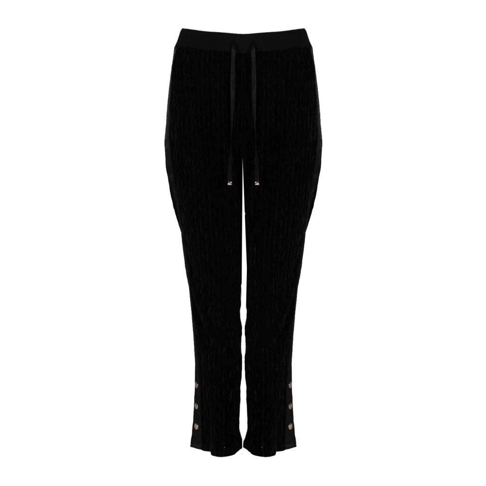 Liu Jo Vrouw Zwart Elegante High-Waisted Broek