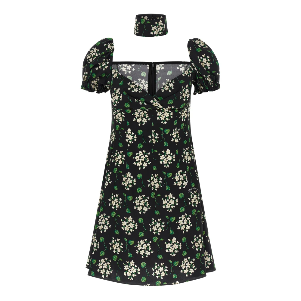Dolce & Gabbana Women's Black Short Dresses, Xs, Floral Charmeuse Mini Dress