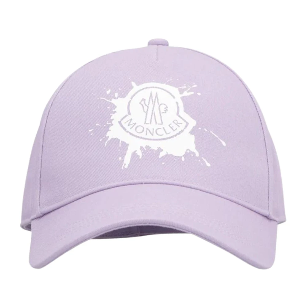 Moncler Lila Kinderpet met Klep en Klittenbandsluiting Purple Dames