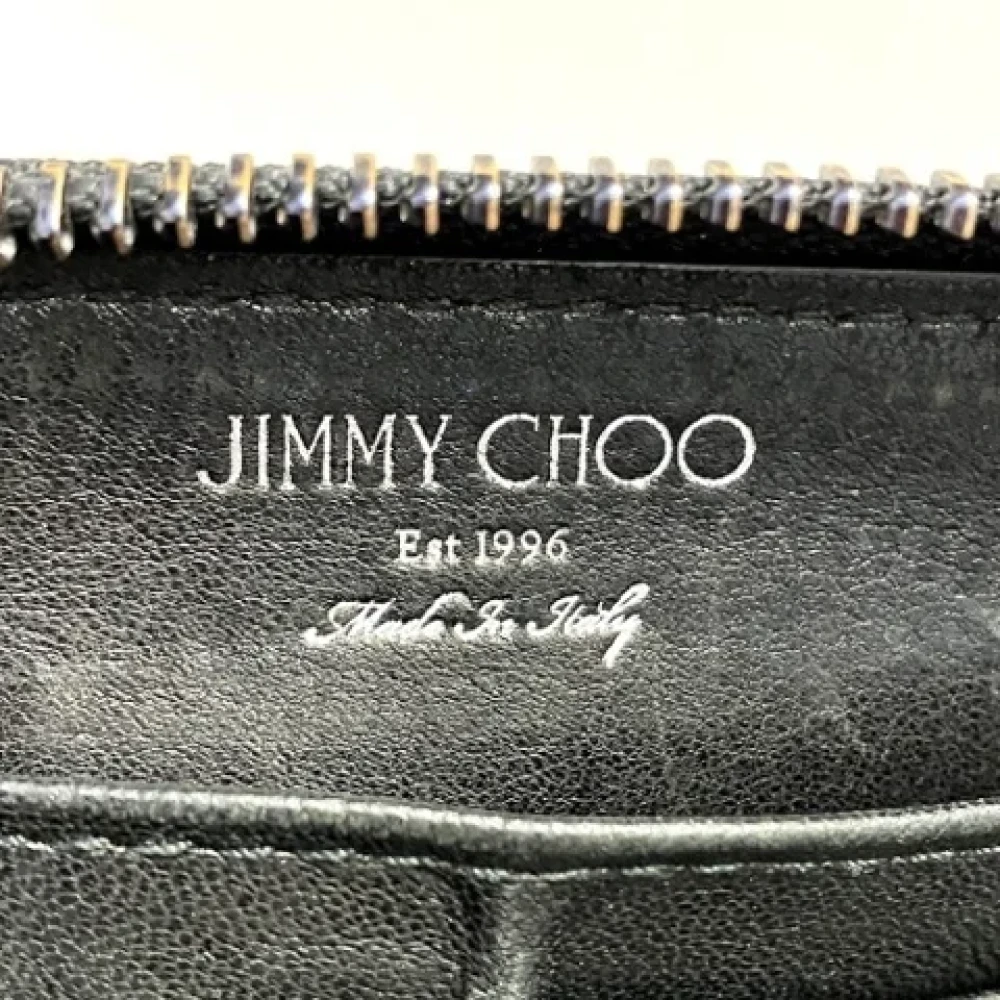 Jimmy Choo Pre-owned Leather wallets Black Dames