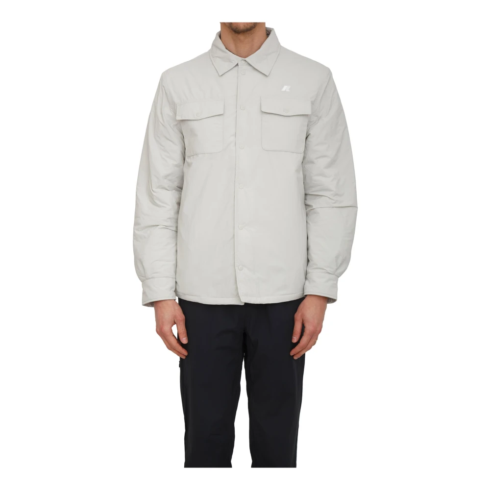 K-Way Men's Beige Umbert Plain Warm Jacket - Winter Jackets - 2XL - Jackets