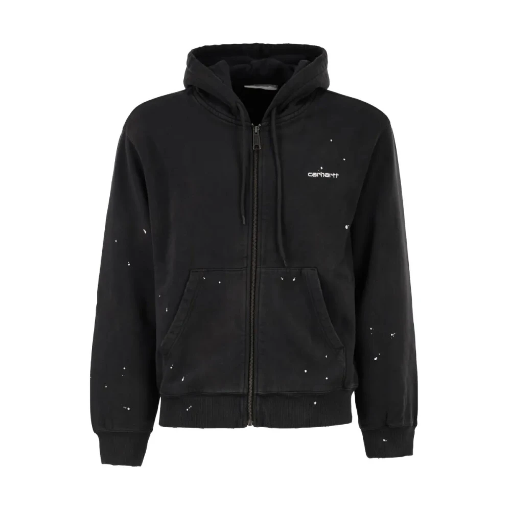 Carhartt Wip Men's Black Zip-Throughs, M, Hooded Painter Jacket