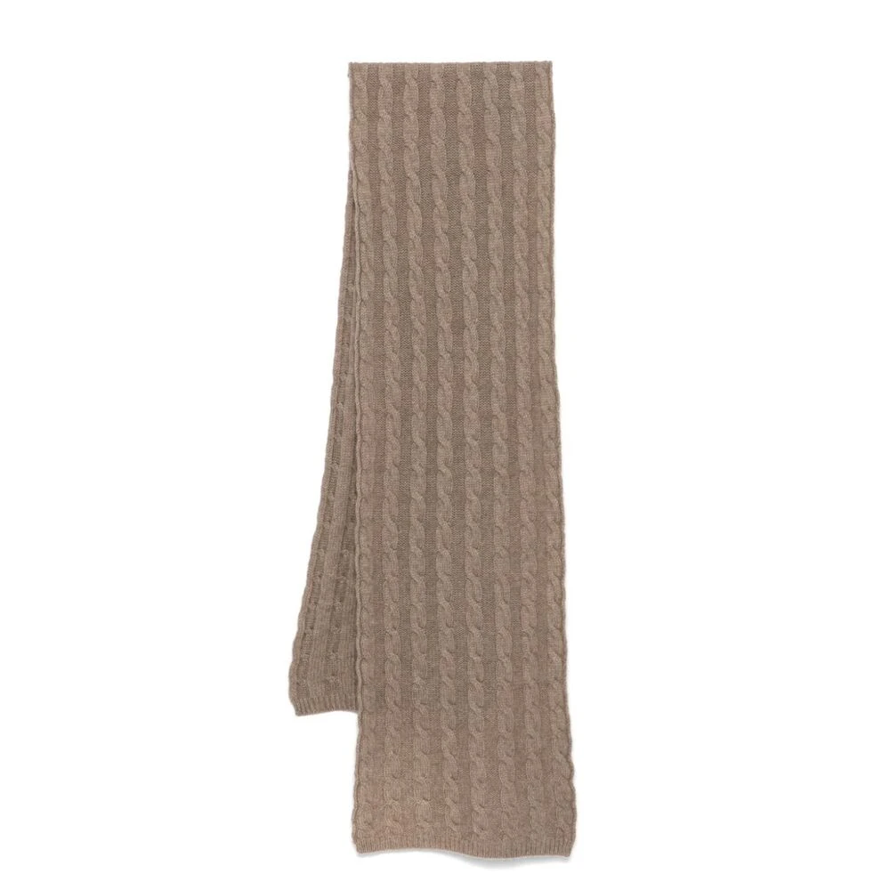 Lady Anne Kasjmier Kabel Gebreide Sjaal Beige Heren