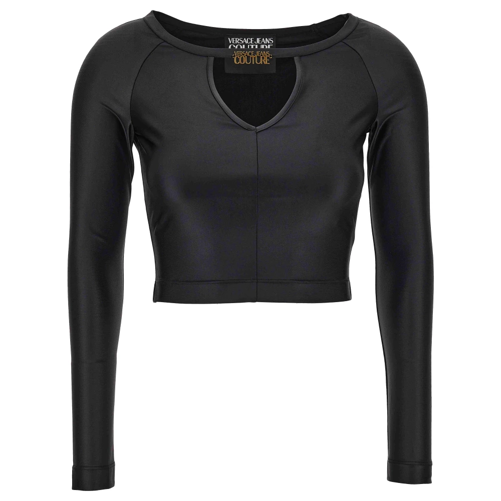 Versace Jeans Couture Stilren Top för Modeälskare Black, Dam