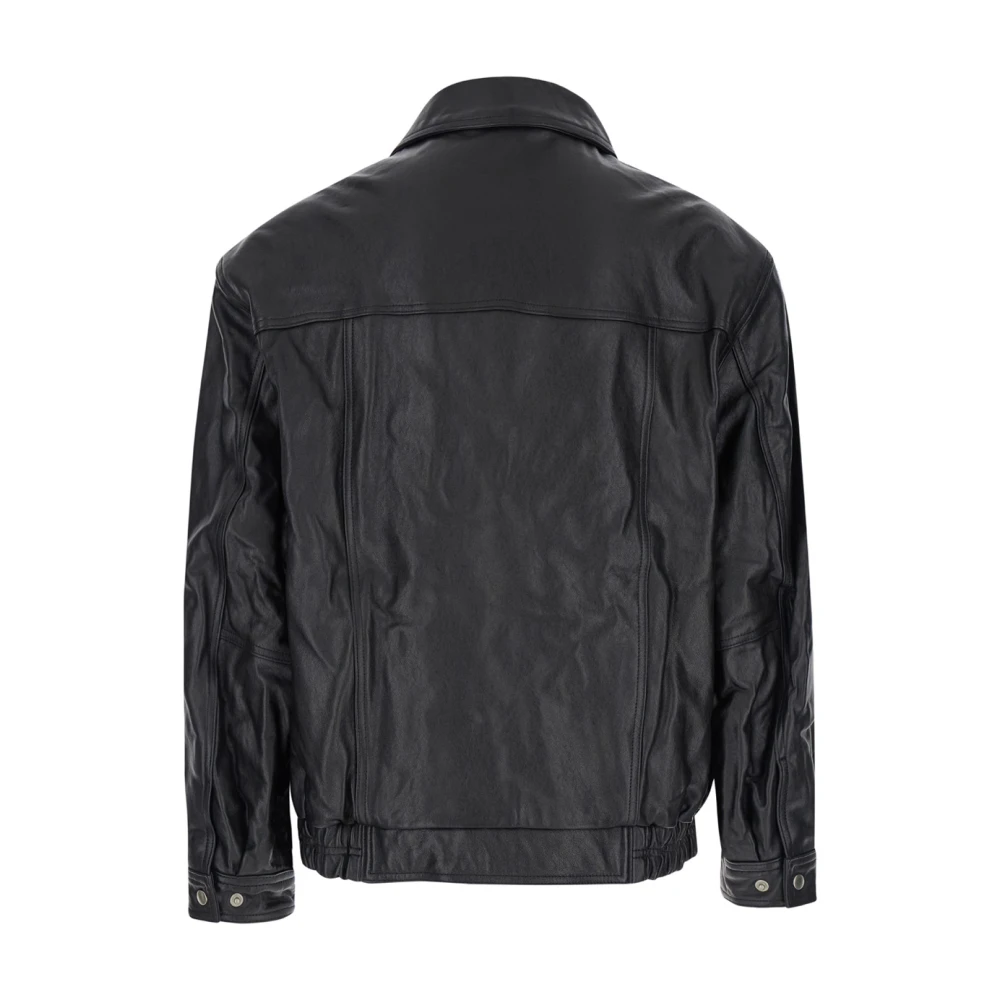 Dunst Zwarte Leren Jassen Black Heren