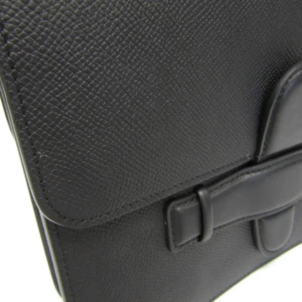 Celine Vintage Pre-owned Leather shoulder-bags Black Dames