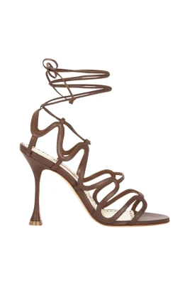 Leather Stiletto Sandals 105