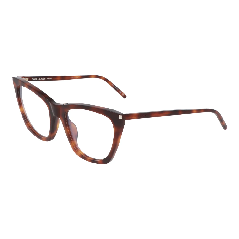 Saint Laurent Unisex Brown Glasses, 55 Mm, Square Frame Eyeglasses