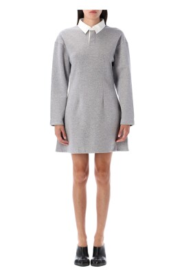 grey-melange-polo-mini-dress-aw25