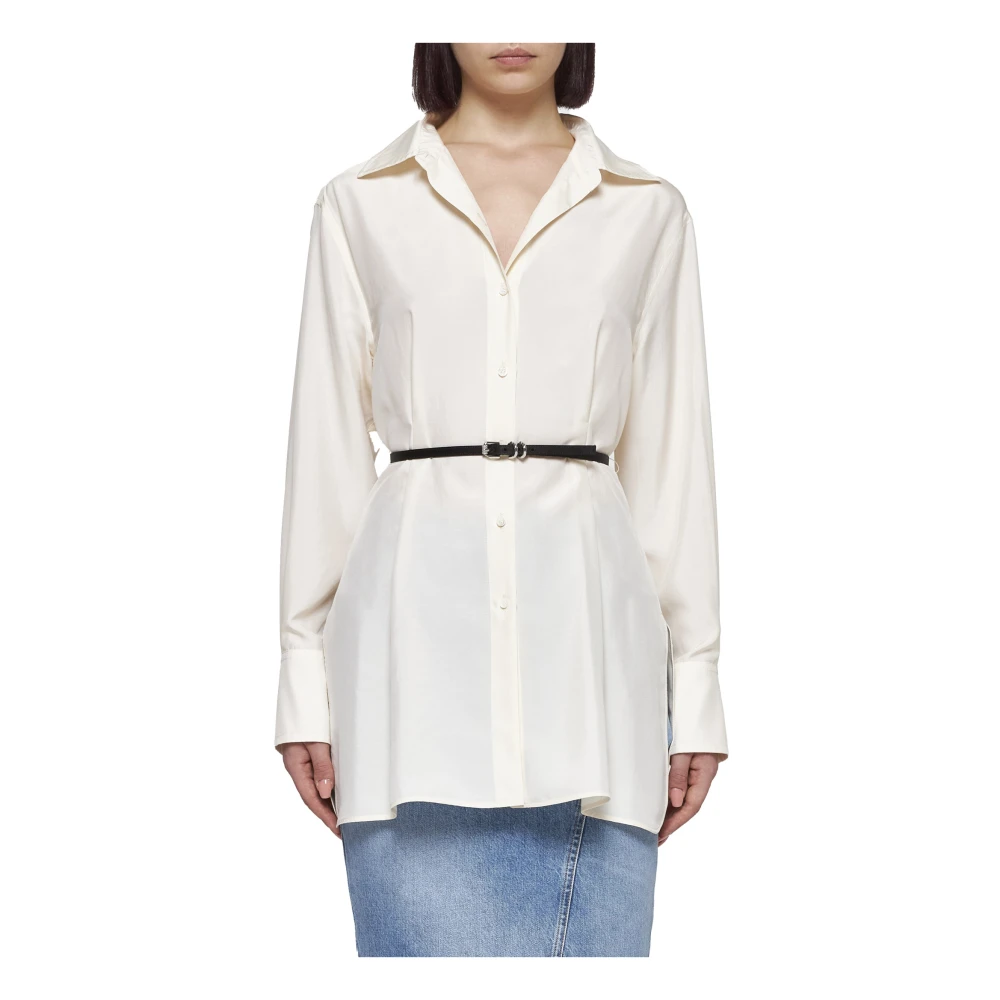 Givenchy Voyou Blouse met Riem Beige Dames