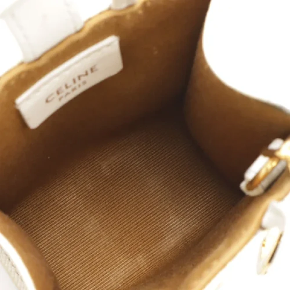 Celine Vintage Pre-owned Canvas handbags Beige Dames