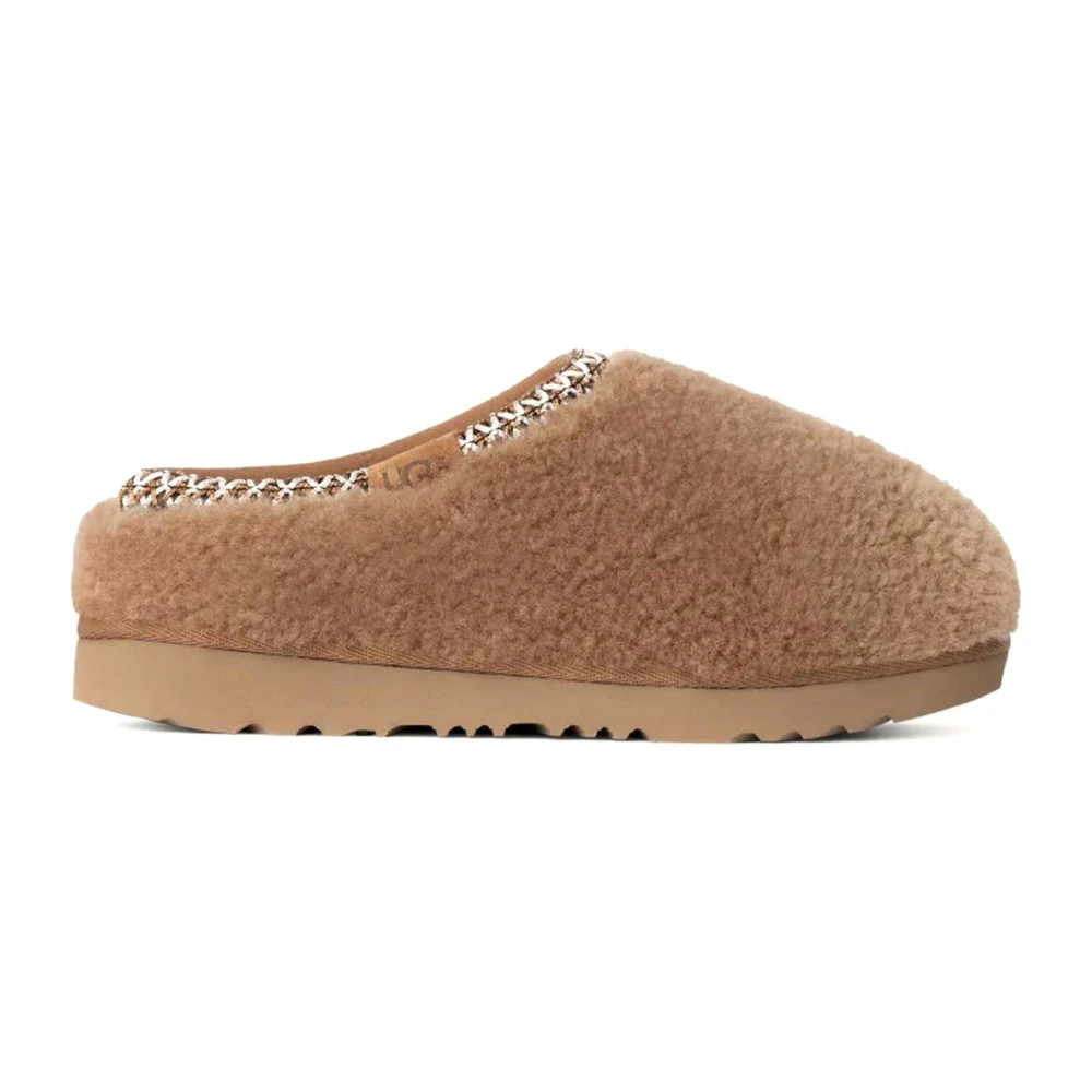 UGG Fårskinnstofflor med broderi Brown, Unisex