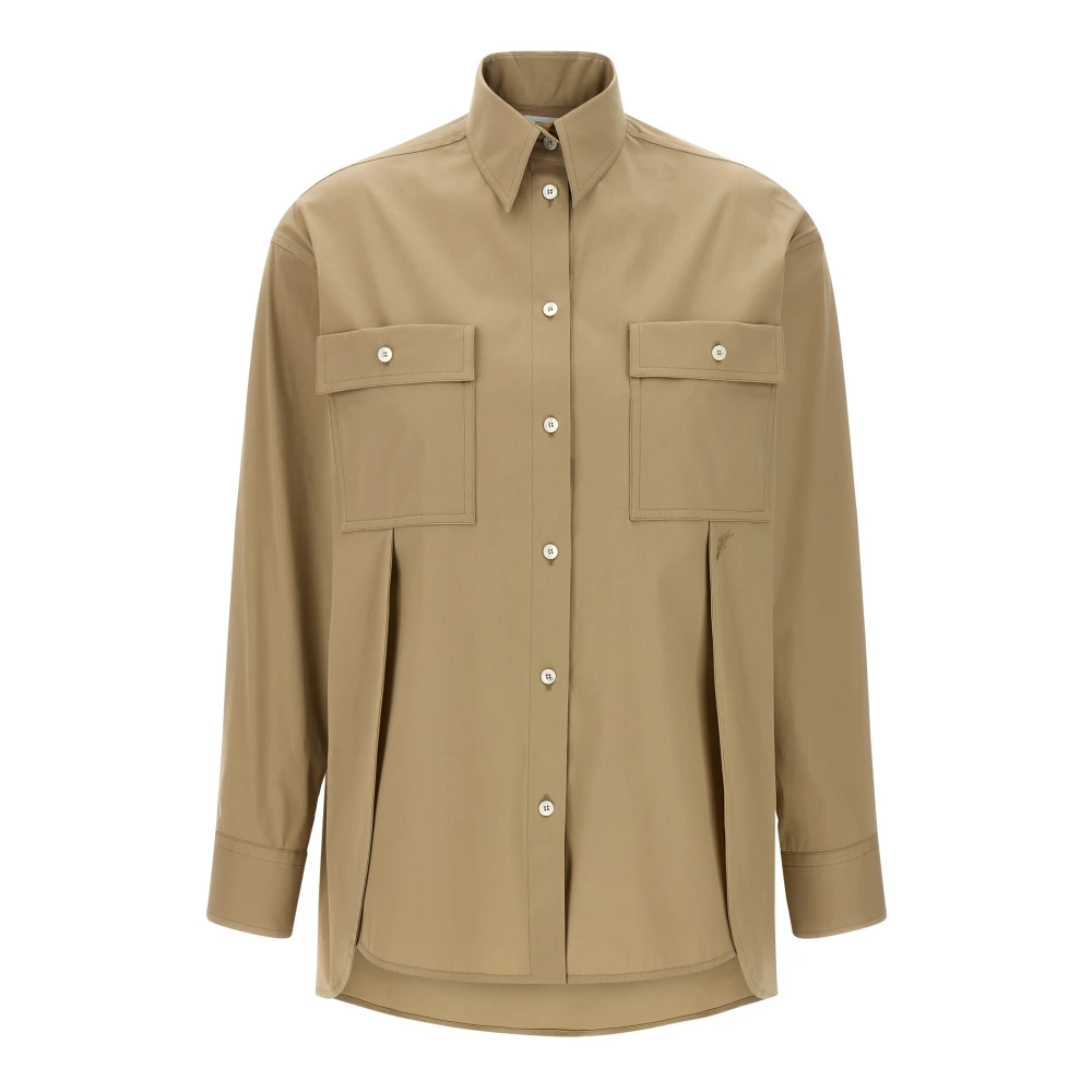 Ferragamo Women's Beige Pannelli Shirt - Shirts - 2XS - Blouses & Shirts