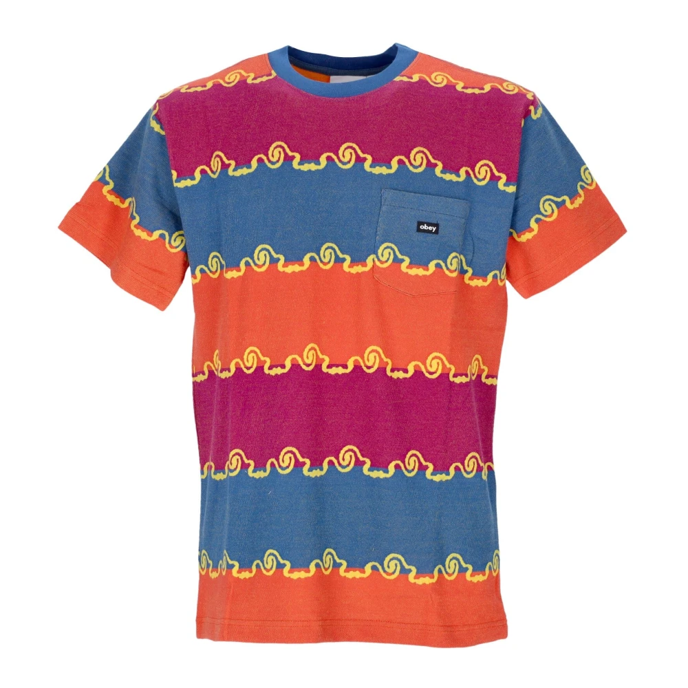 Obey Zak Tee Jacquard Daylight Blue Multi Multicolor Heren