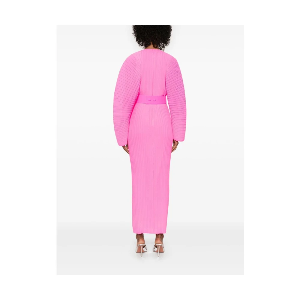 Solace London Hot Pink Pencil Jurk met Riem Pink Dames