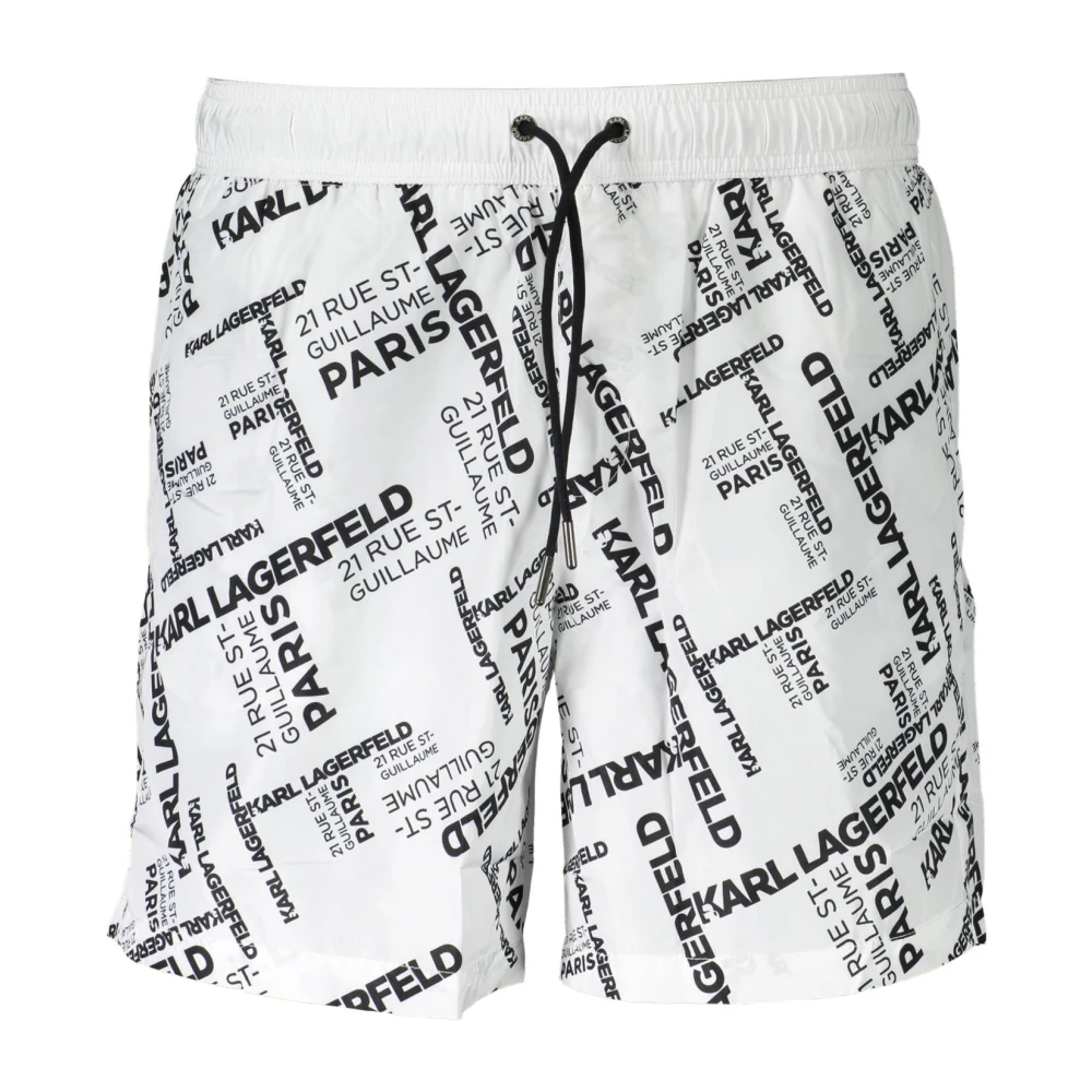 Karl Lagerfeld Men's White Beachwear Costume Parte Sotto Uomo Bianco