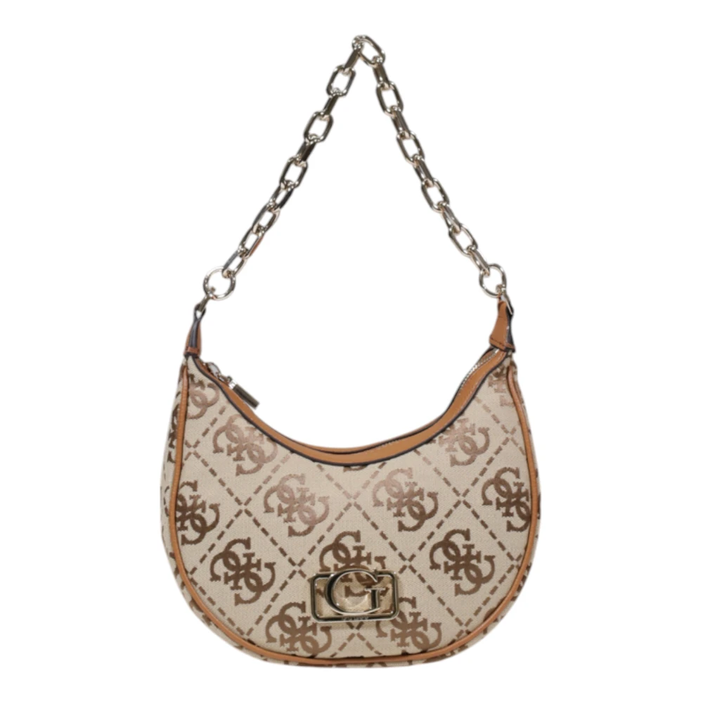 Guess Elegante Hobo Schoudertas voor Vrouwen Beige Dames
