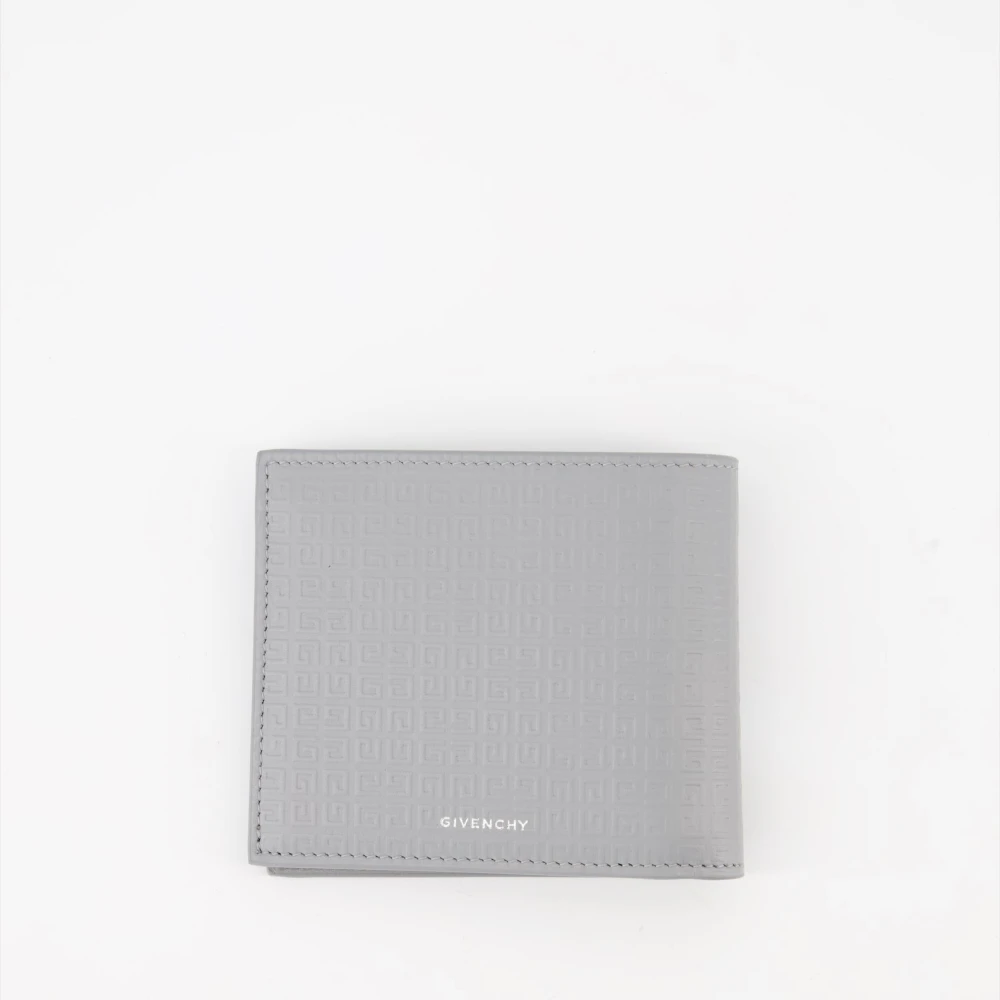Givenchy Leren Portemonnee met 4G-print Gray Heren