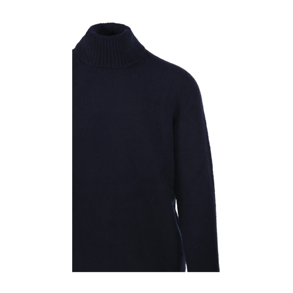 Roberto Collina Navy Sweater Ra4510 Stijlvol en Gezellig Blue Heren